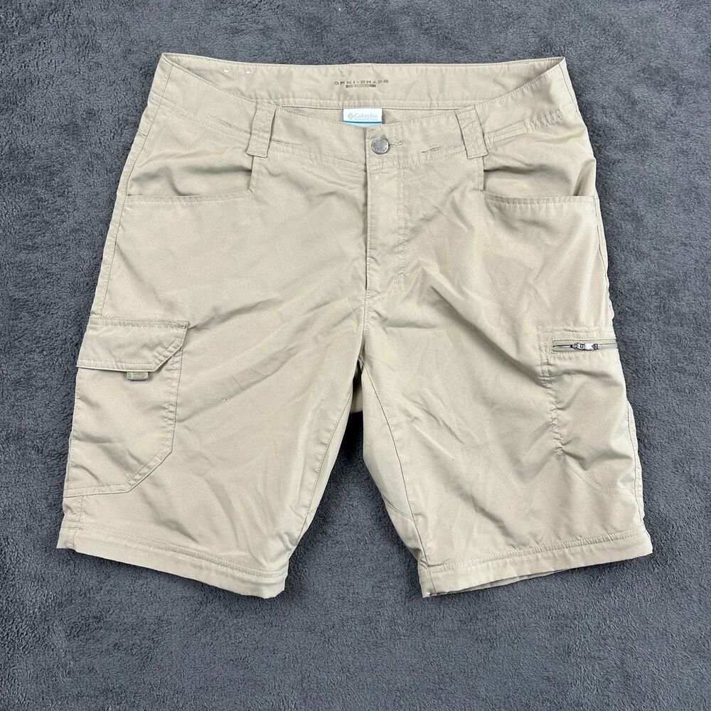 Columbia Tan Omni-Shade Cargo Shorts Men’s 34W 30L Hiking Outdoor UPF utility